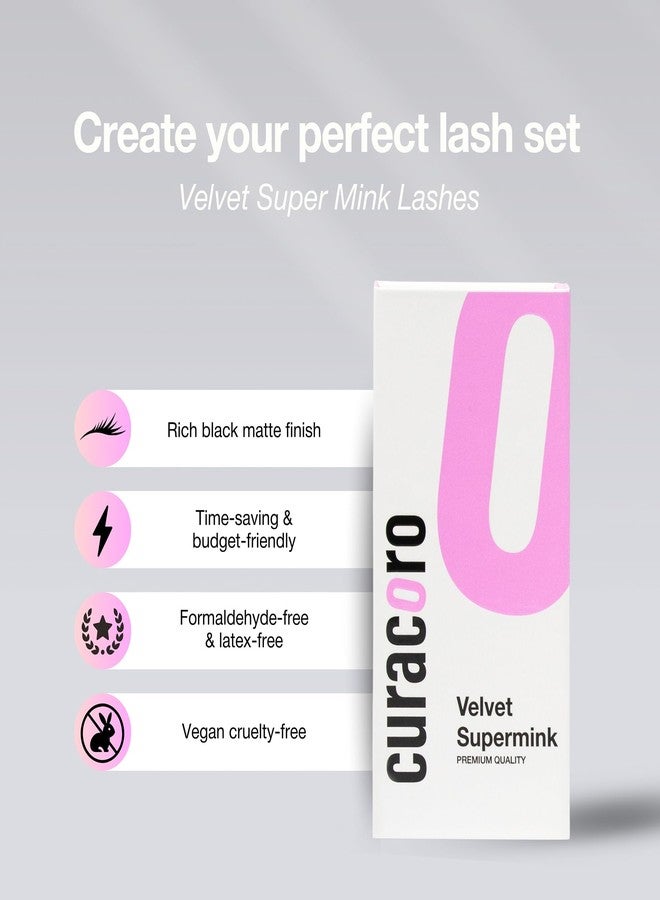 Curacoro Super Mink Eyelashes Extensions - Multi Selections from 0.03 to 0.2, C CC D Curl, 7-15 mm Length Mixed Tray Silk Eyelashes, Individual Eyelash Extensions (0.15 C, 7-15mm) - Image 3